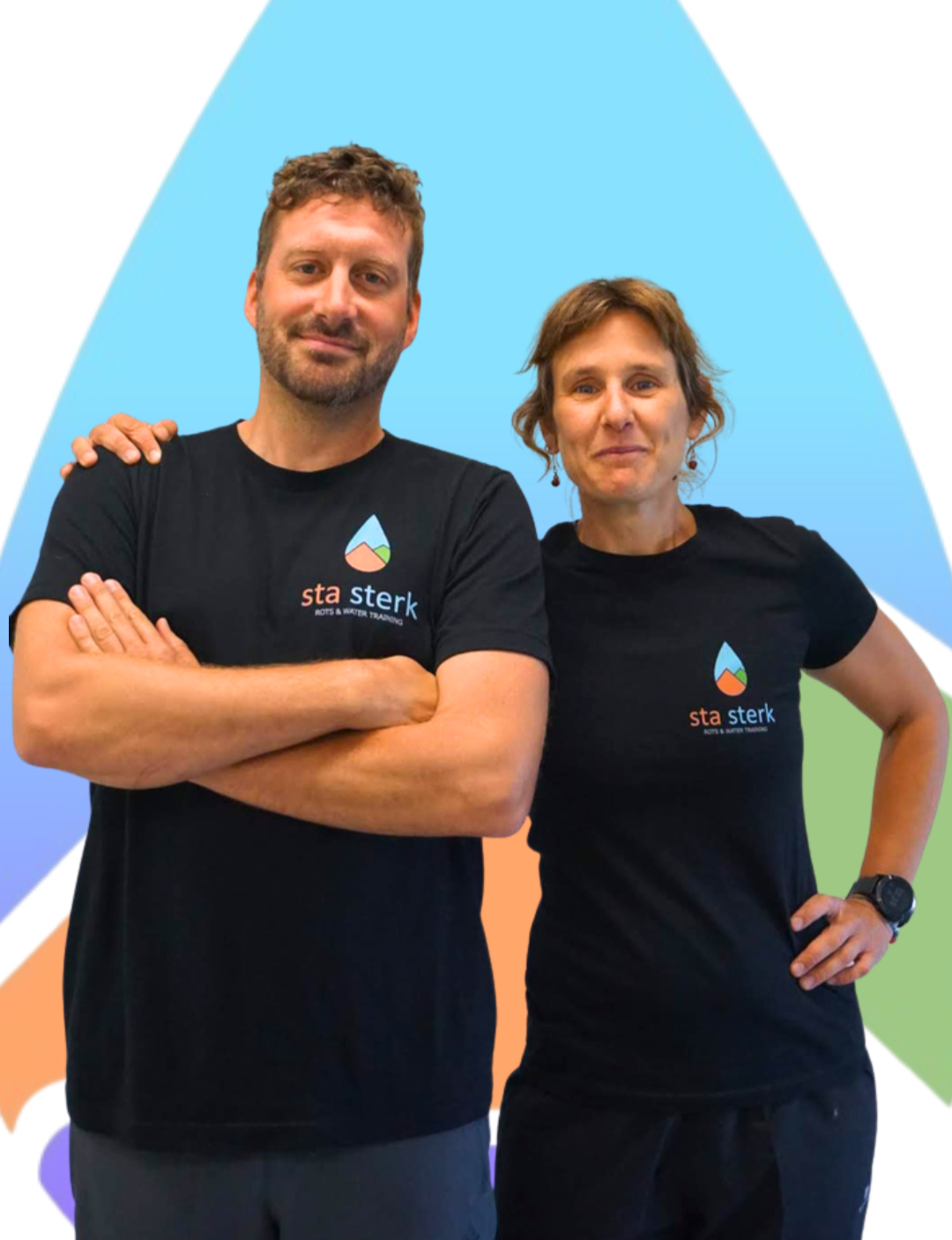 Hannes en Anke, Rots en Water-trainers van sta sterk stroom stevig